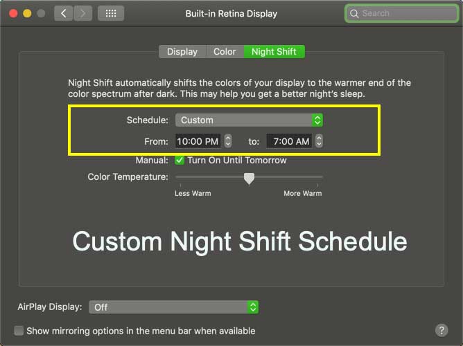 macOS ayarlarında gece modu nasıl etkinleştirilir