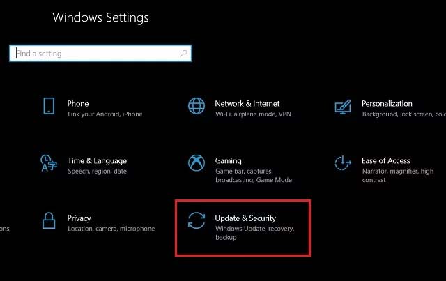 Windows Update Güvenlik Ayarlarını Girin