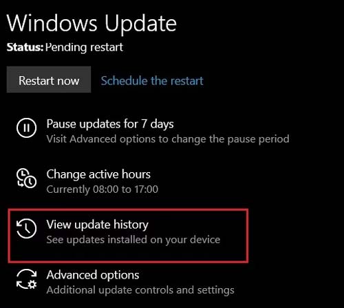 Windows 10 Güncelleme Geçmişini Görüntüleyin