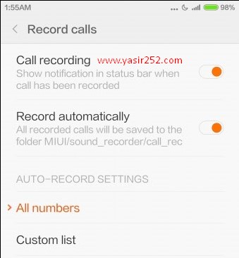 Xiaomi Akıllı Telefonda Aramalar Otomatik Olarak Nasıl Kaydedilir Yasir252