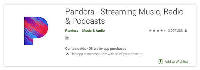Pandora Müzik Yayını Radyo Podcast Android