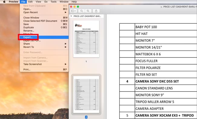 MacOS Önizleme'de PDF Dosyalarını Görüntülere Dışa Aktarma
