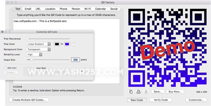 QR Factory Mac Code Creator Tam Crack