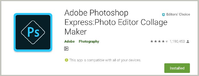 Photoshop Express Android İçin En İyi Fotoğraf Düzenleme Uygulaması