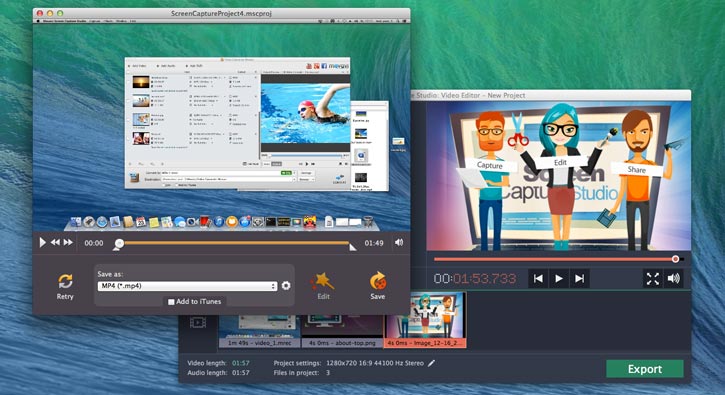 Movavi Screen Capture Pro MacOSX Ücretsiz İndirin