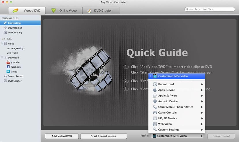 Any Video Converter Mac Tam Sürümünü Ücretsiz İndirin