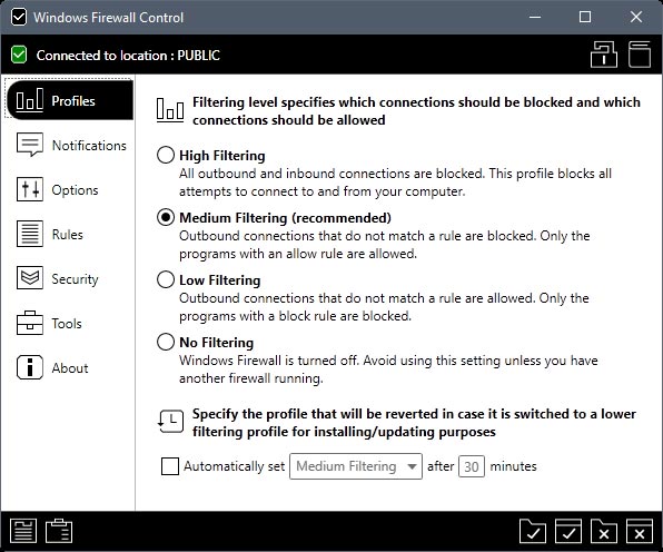 Windows Güvenlik Duvarı Kontrol Uygulaması