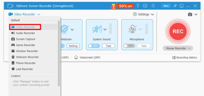 Vidmore Screen Recorder tam indirme